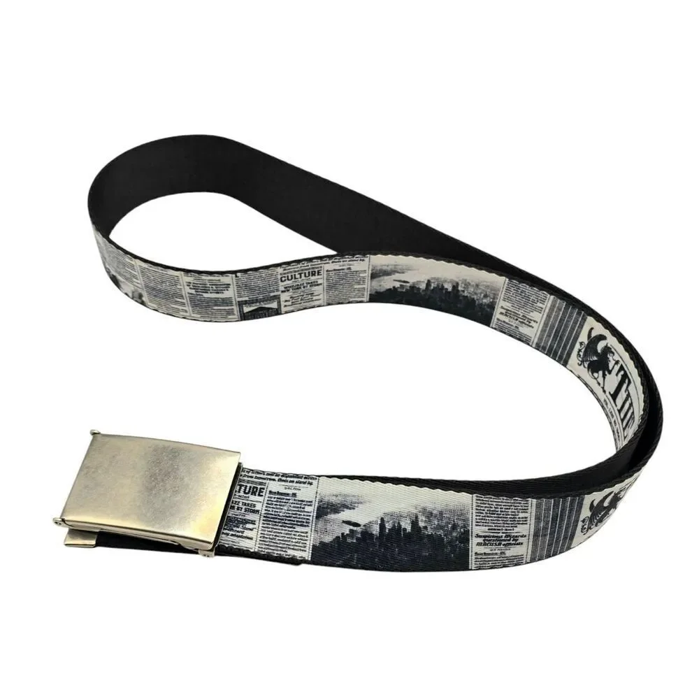 Buckle Down Harry Potter The New York Ghost Mens Belt Black White Cut To‎ Size